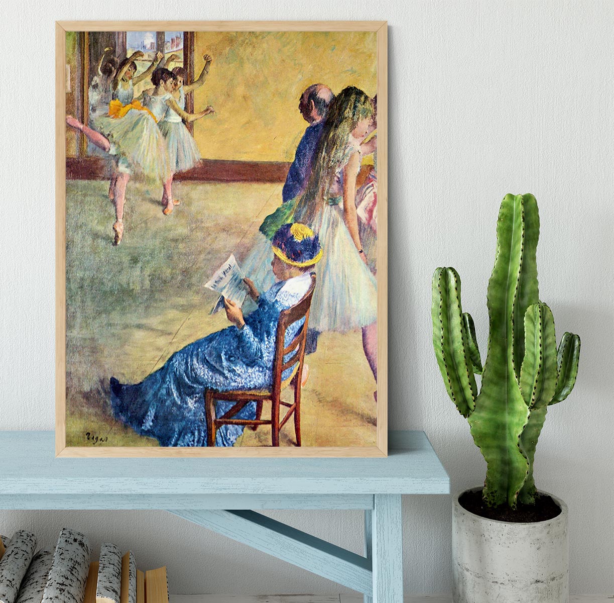 During the dance lessons Madame Cardinal by Degas Framed Print - Canvas Art Rocks - 4