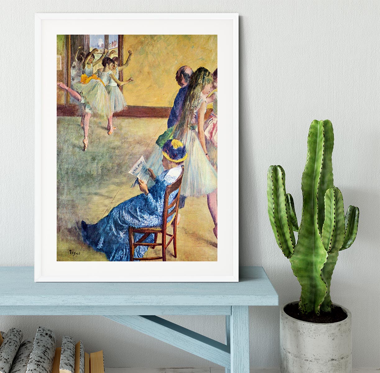 During the dance lessons Madame Cardinal by Degas Framed Print - Canvas Art Rocks - 5