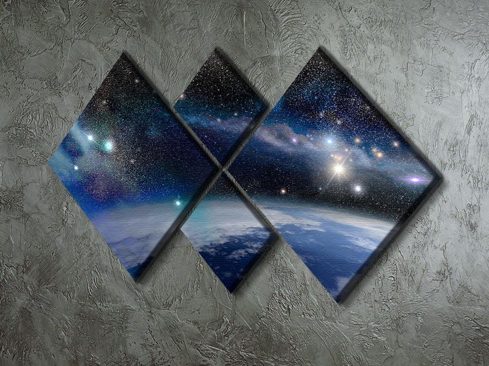 Earth in a Cosmic Cloud 4 Square Multi Panel Canvas - Canvas Art Rocks - 2