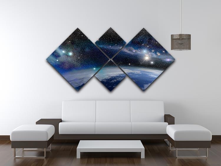 Earth in a Cosmic Cloud 4 Square Multi Panel Canvas - Canvas Art Rocks - 3