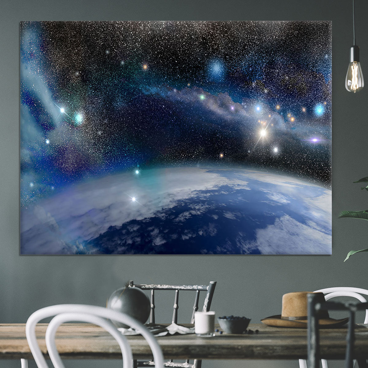 Earth in a Cosmic Cloud Canvas Print or Poster - Canvas Art Rocks - 3