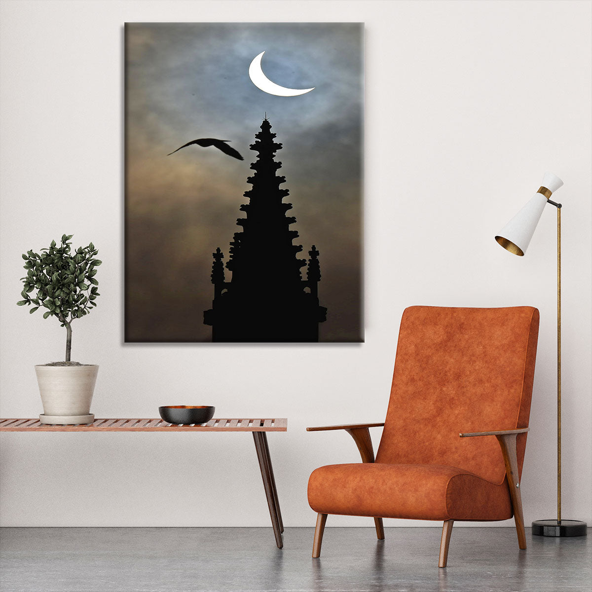 Eclipse over Worcester Cathedral Canvas Print or Poster - Canvas Art Rocks - 6