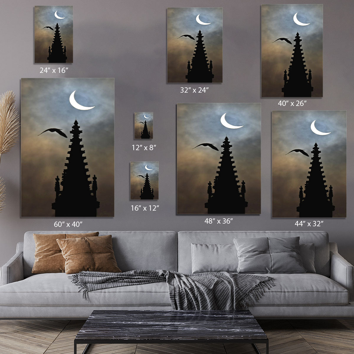 Eclipse over Worcester Cathedral Canvas Print or Poster - Canvas Art Rocks - 7