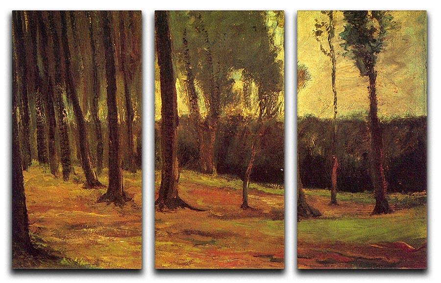 Edge of a Wood by Van Gogh 3 Split Panel Canvas Print - Canvas Art Rocks - 4