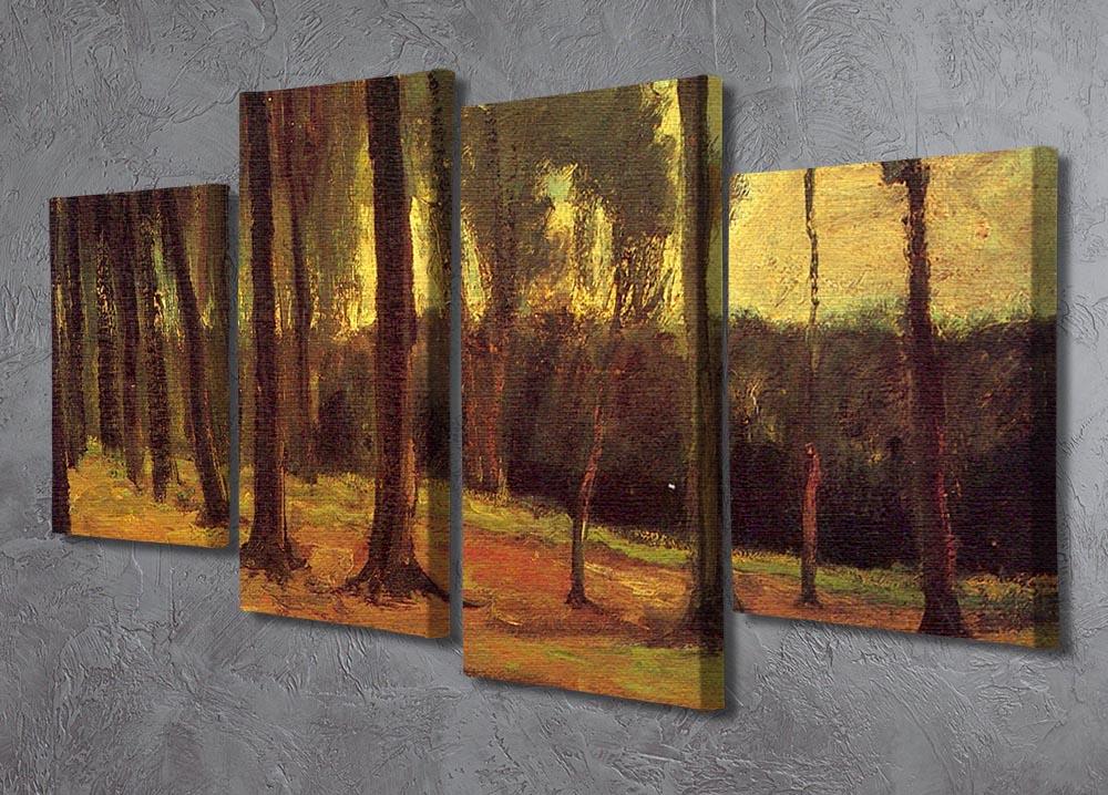 Edge of a Wood by Van Gogh 4 Split Panel Canvas - Canvas Art Rocks - 2