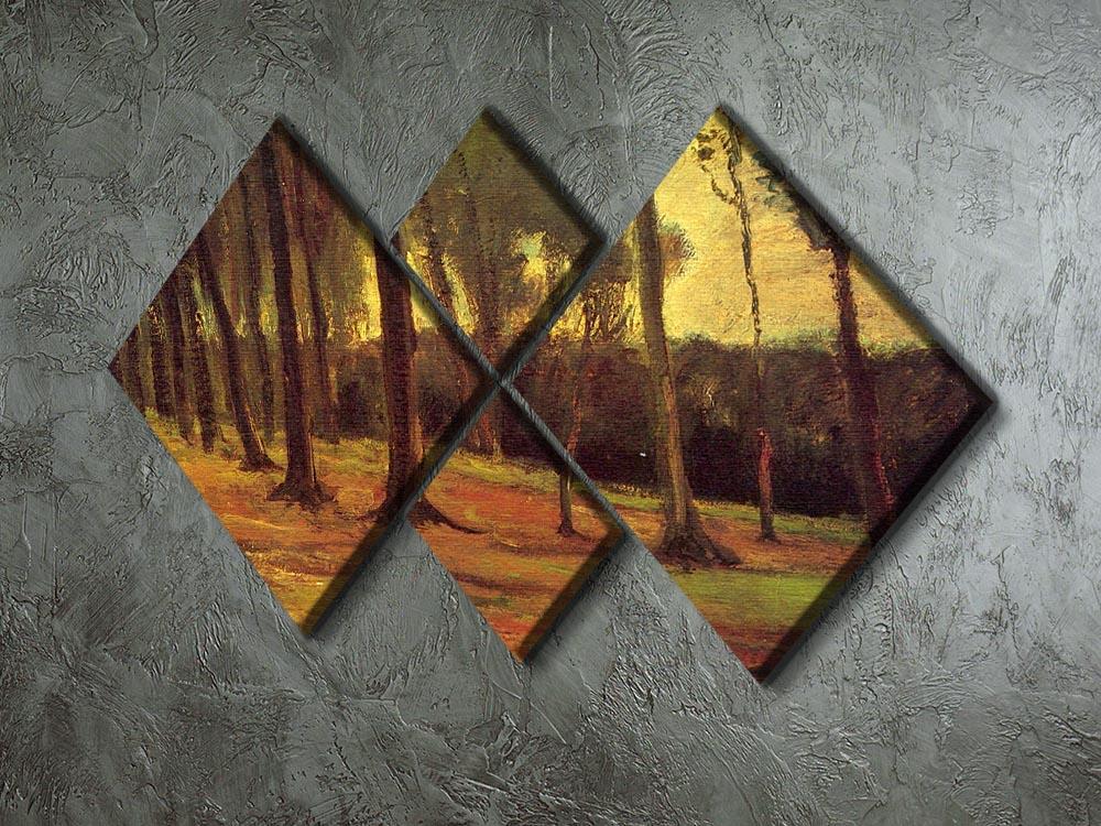 Edge of a Wood by Van Gogh 4 Square Multi Panel Canvas - Canvas Art Rocks - 2