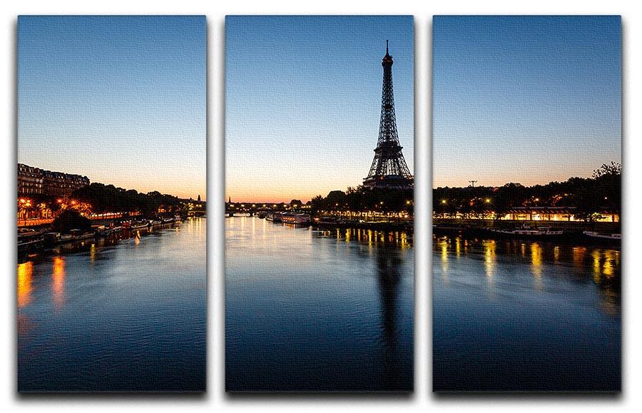 Eiffel Tower and d 3 Split Panel Canvas Print - Canvas Art Rocks - 1