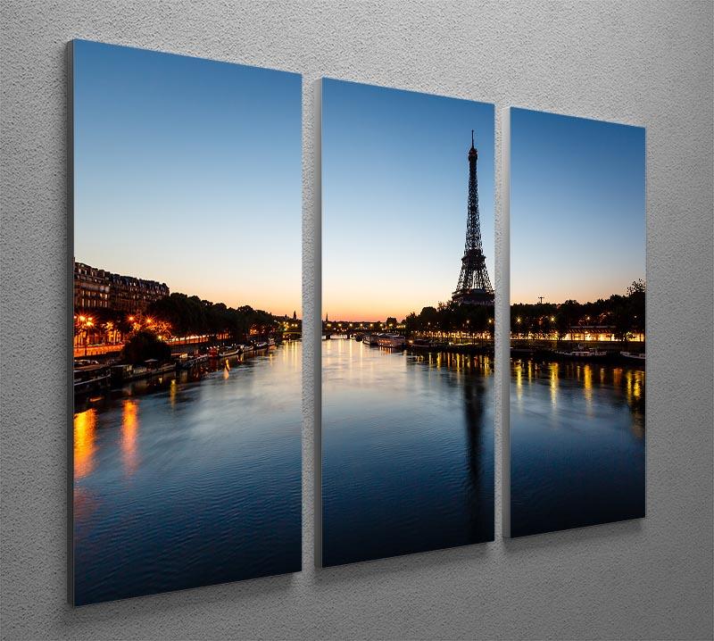 Eiffel Tower and d 3 Split Panel Canvas Print - Canvas Art Rocks - 2
