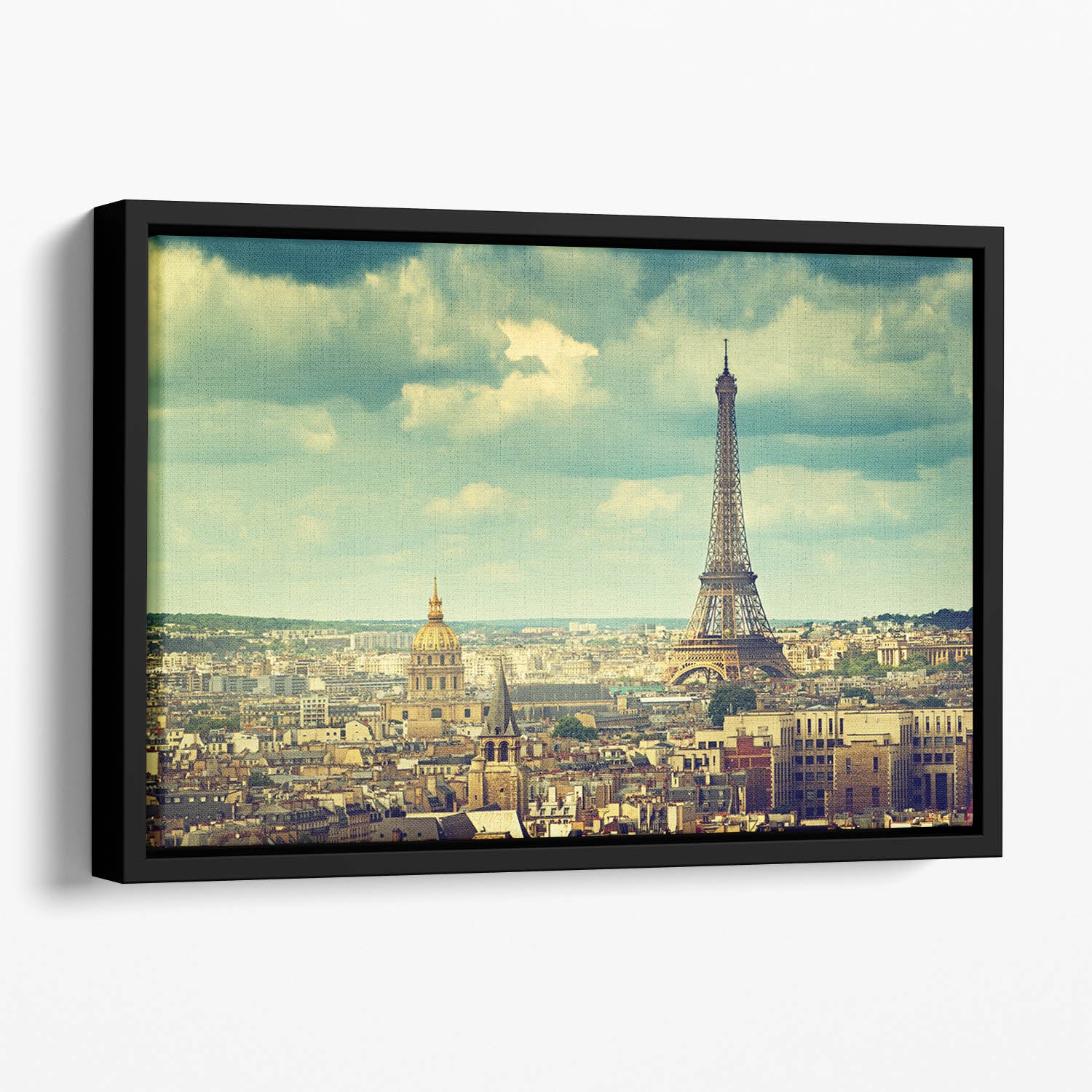 Eiffel tower Paris France Floating Framed Canvas