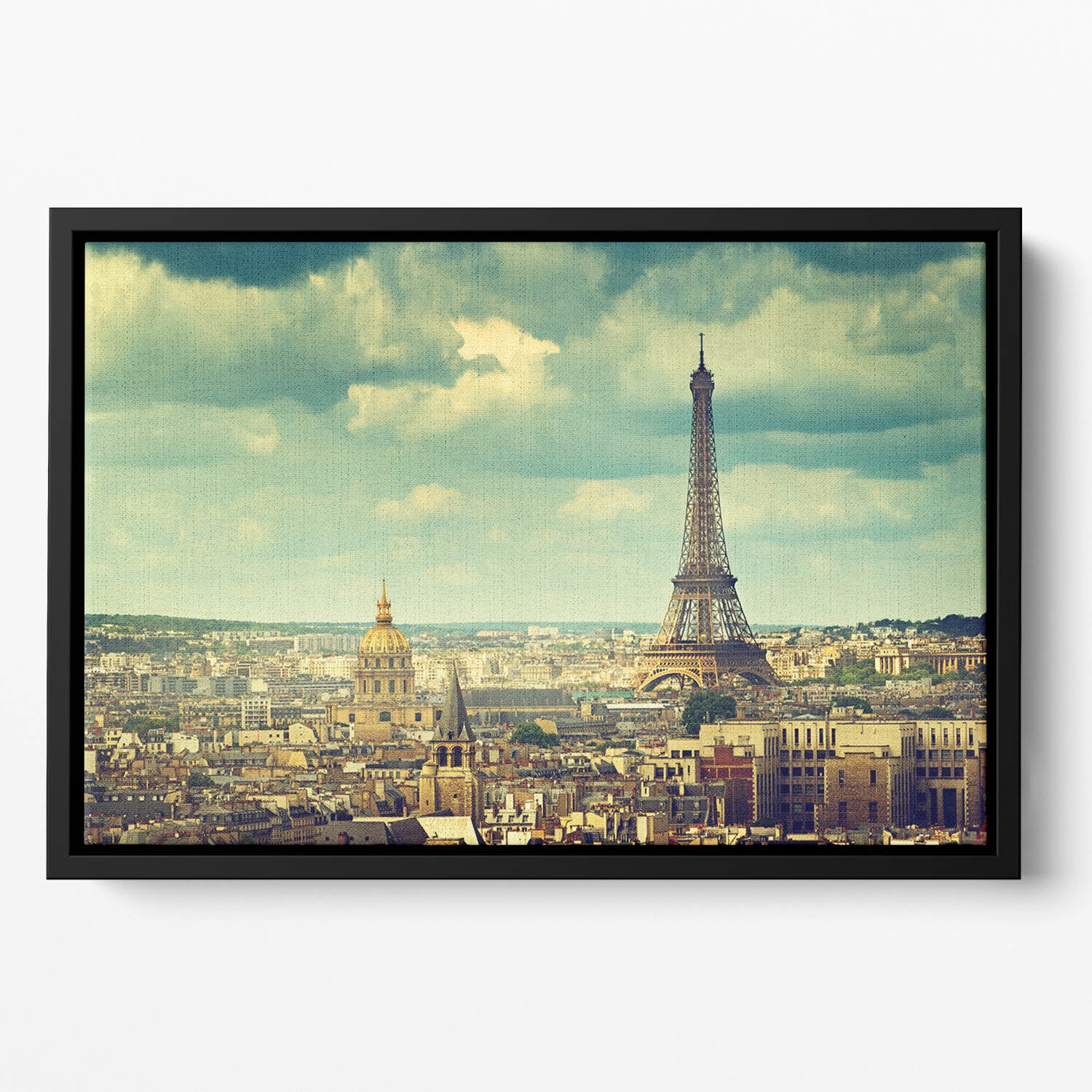 Eiffel tower Paris France Floating Framed Canvas