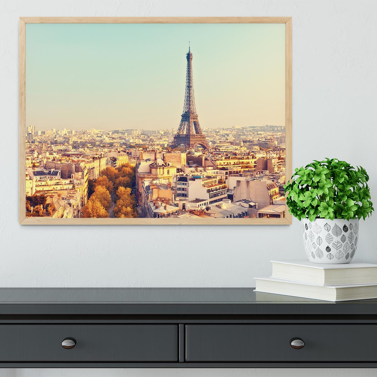 Eiffel tower at sunset Framed Print - Canvas Art Rocks - 4