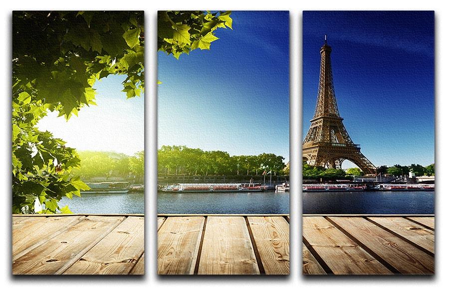 Eiffel tower in Paris 3 Split Panel Canvas Print - Canvas Art Rocks - 1