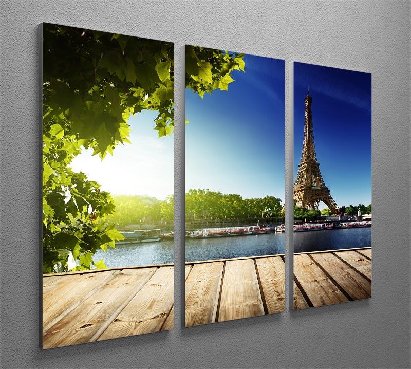 Eiffel tower in Paris 3 Split Panel Canvas Print - Canvas Art Rocks - 2