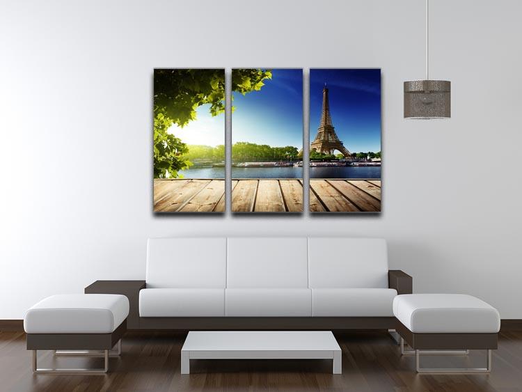 Eiffel tower in Paris 3 Split Panel Canvas Print - Canvas Art Rocks - 3