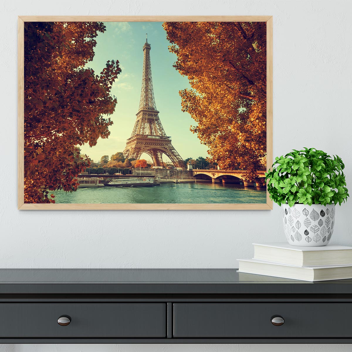 Eiffel tower in autumn time Framed Print - Canvas Art Rocks - 4
