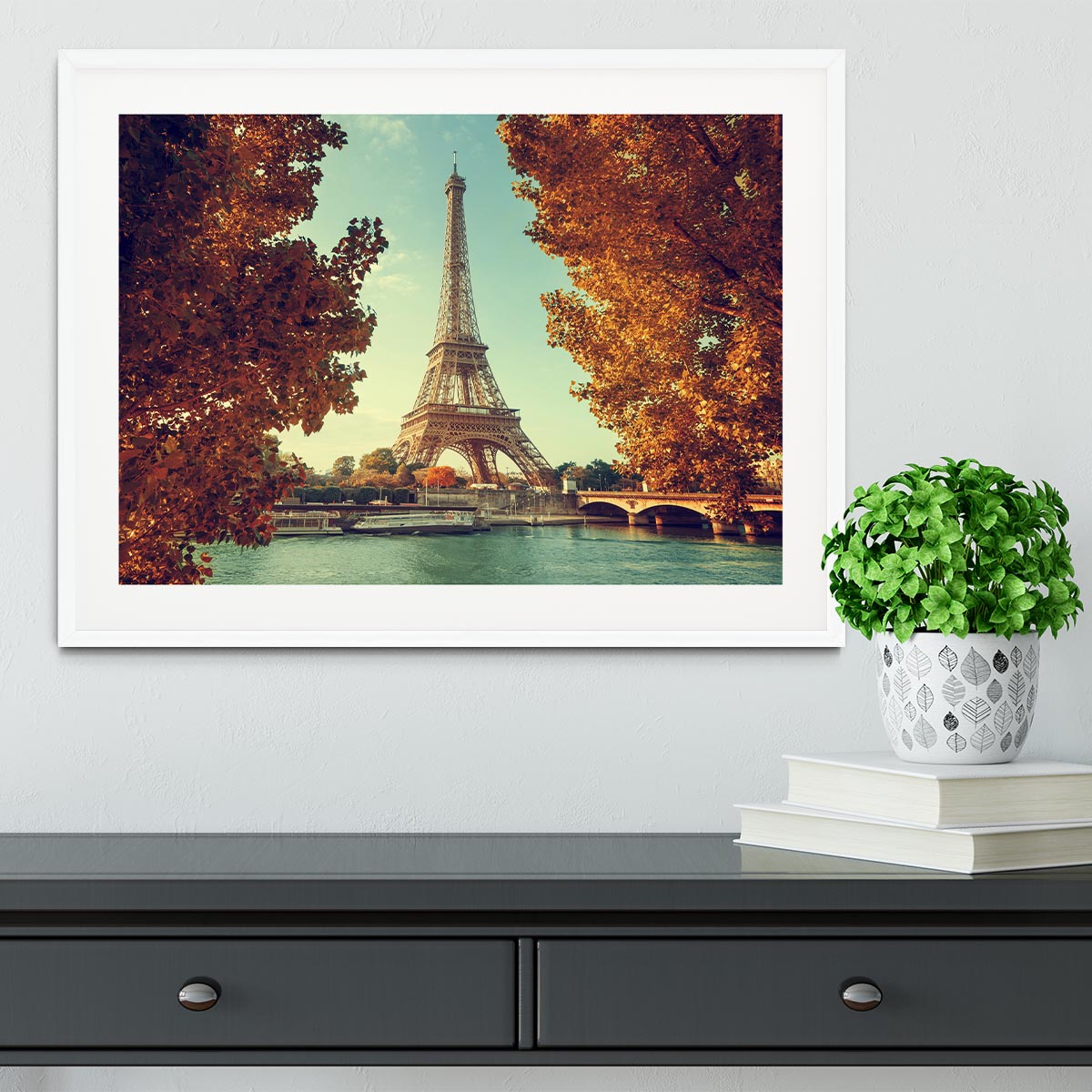 Eiffel tower in autumn time Framed Print - Canvas Art Rocks - 5