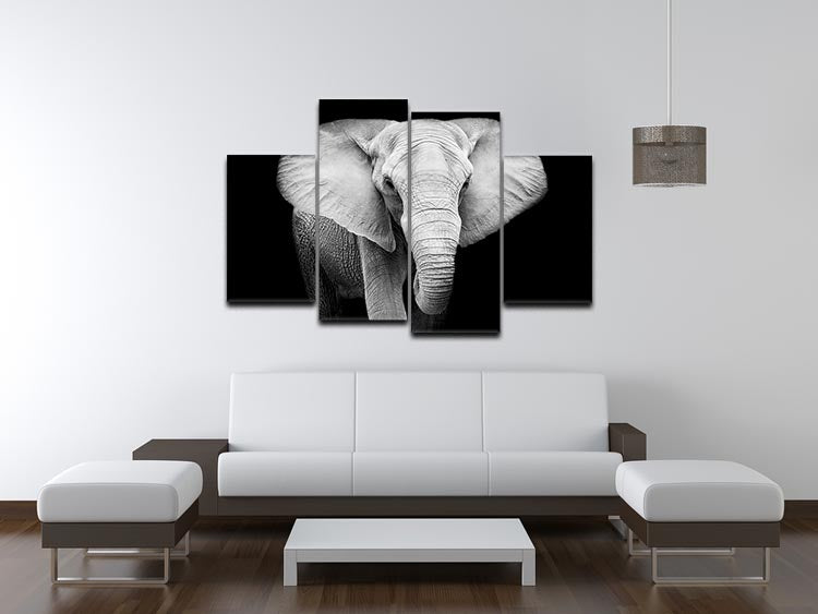 Elephant 4 Split Panel Canvas - Canvas Art Rocks - 3