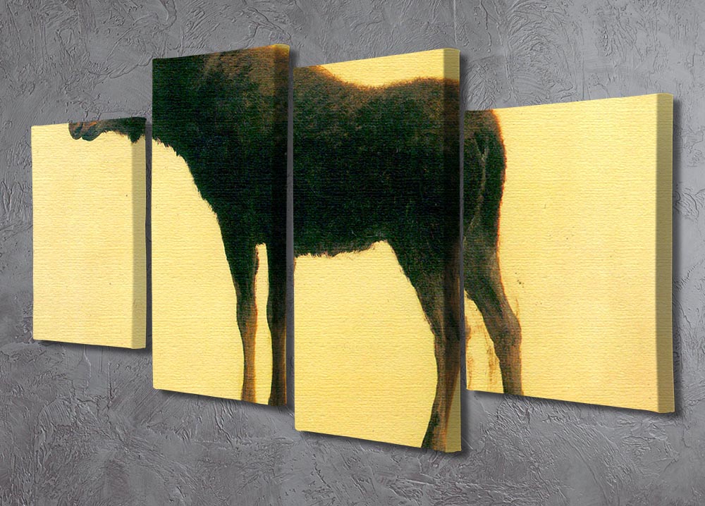 Elk by Bierstadt 4 Split Panel Canvas - Canvas Art Rocks - 2