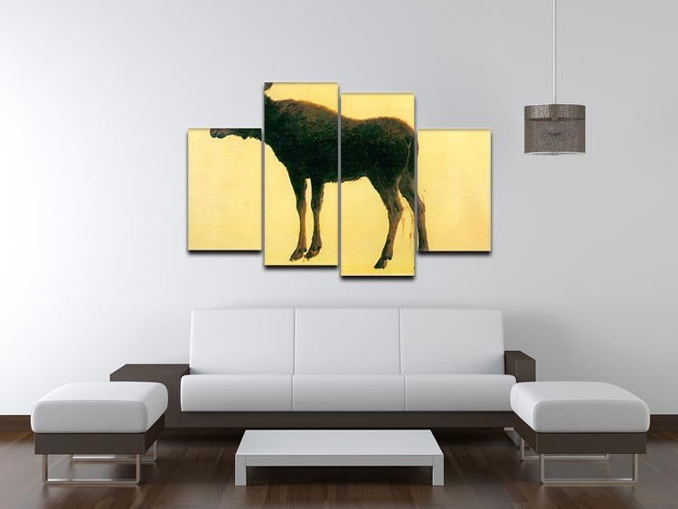 Elk by Bierstadt 4 Split Panel Canvas - Canvas Art Rocks - 3