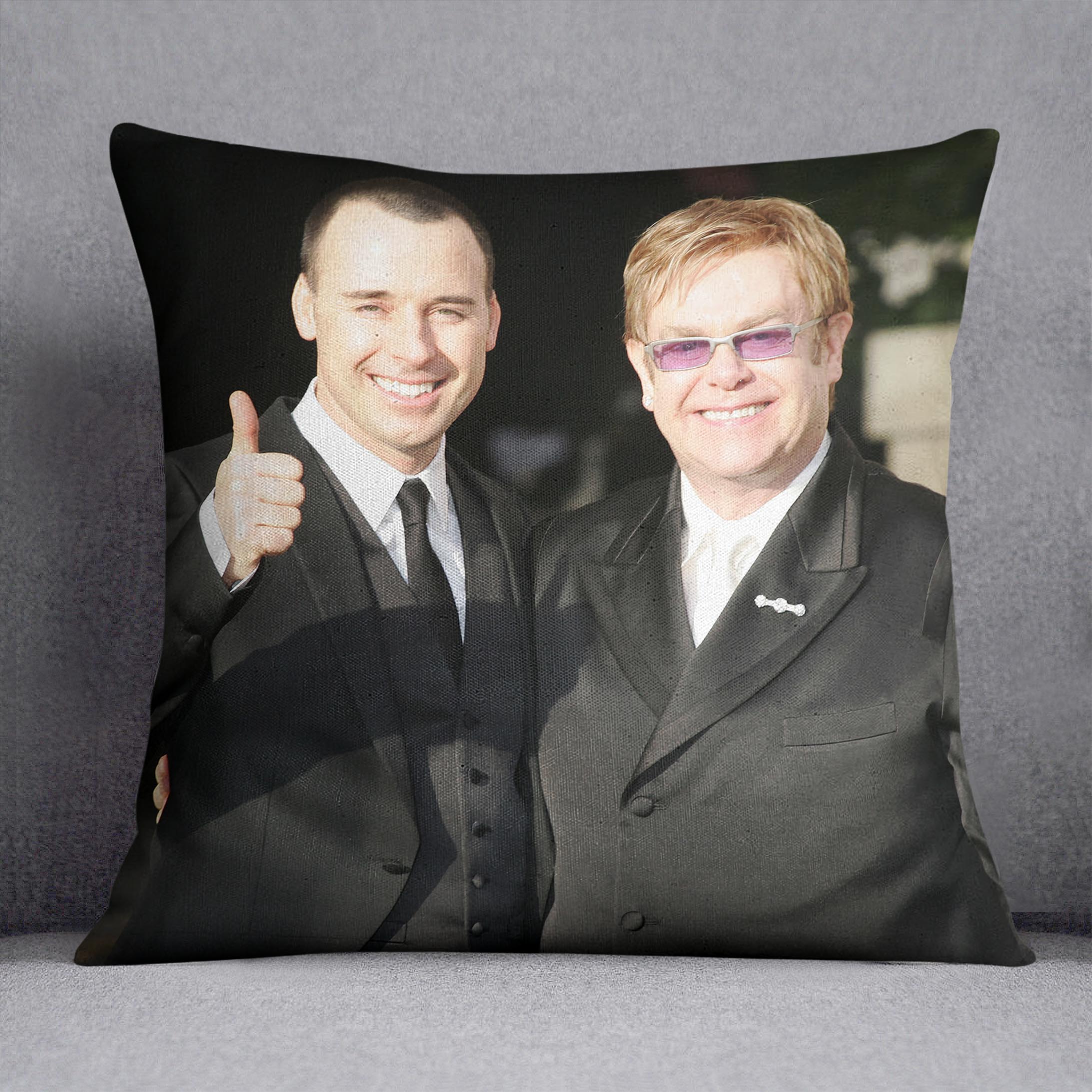 Elton John and David Furnish Cushion