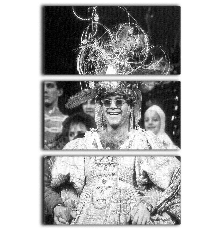 Elton John as a panto dame 3 Split Panel Canvas Print - Canvas Art Rocks - 1