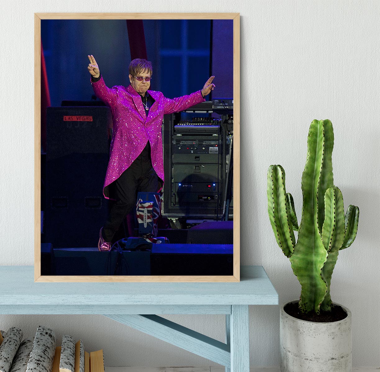 Elton John in concert Framed Print - Canvas Art Rocks - 4