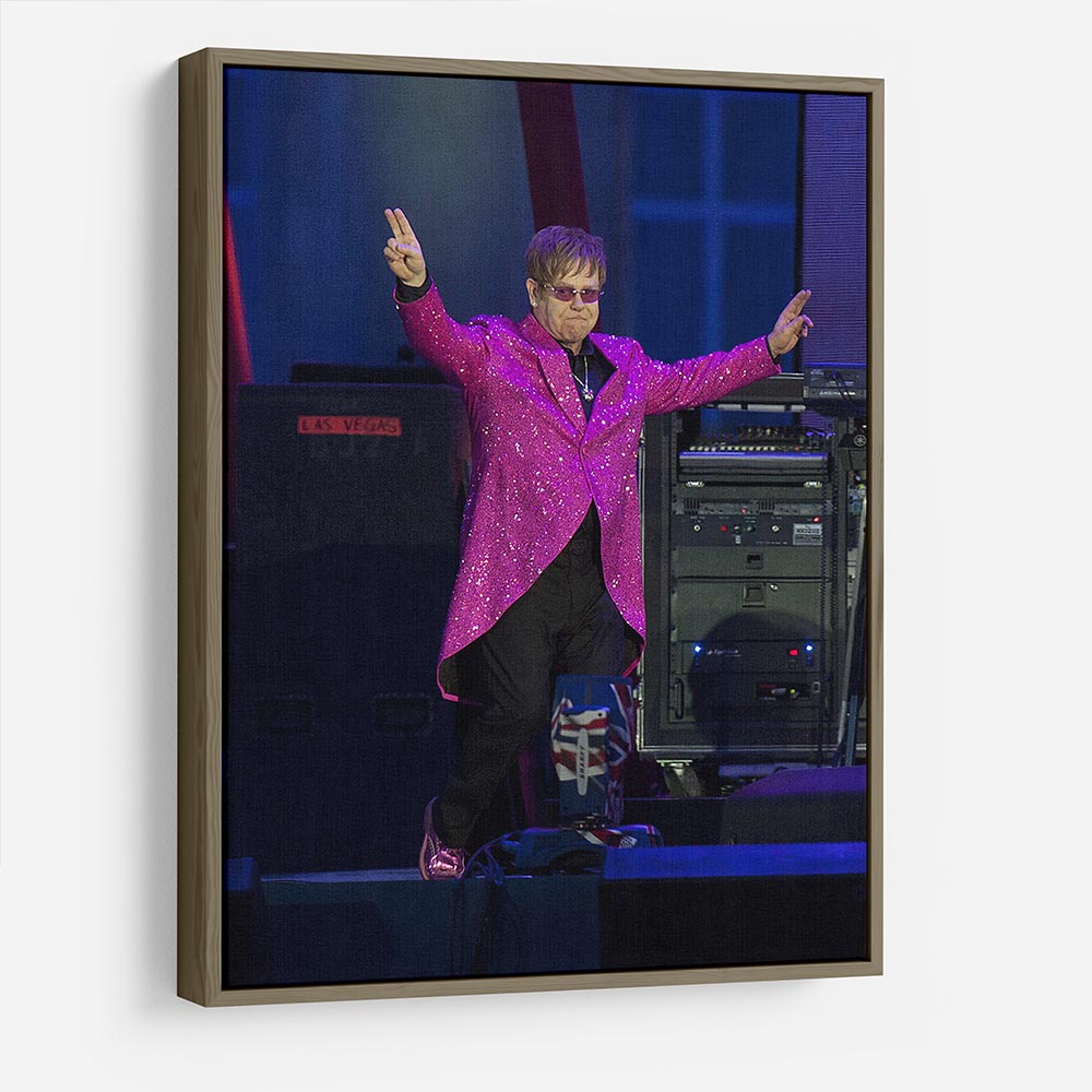 Elton John in concert HD Metal Print