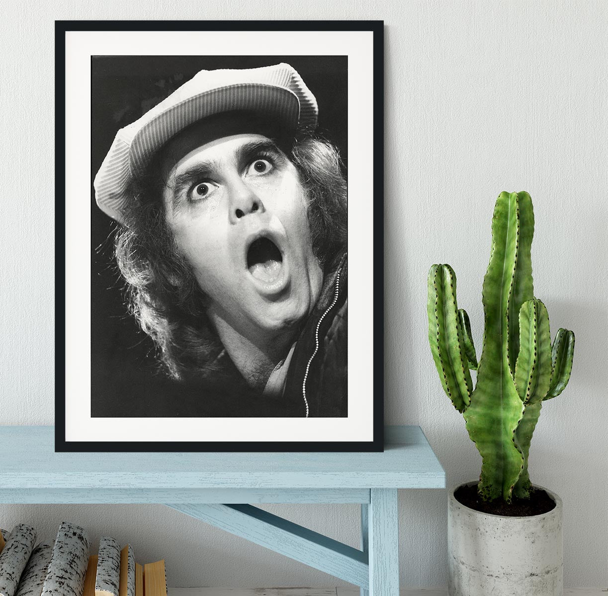 Elton John shocked Framed Print - Canvas Art Rocks - 1