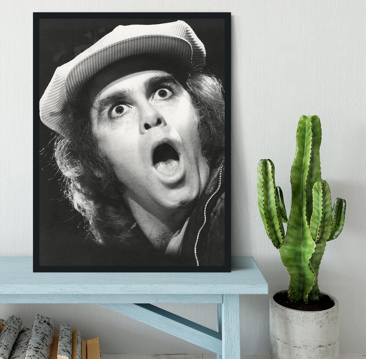 Elton John shocked Framed Print - Canvas Art Rocks - 2
