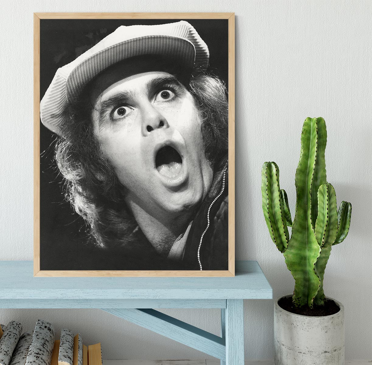 Elton John shocked Framed Print - Canvas Art Rocks - 4