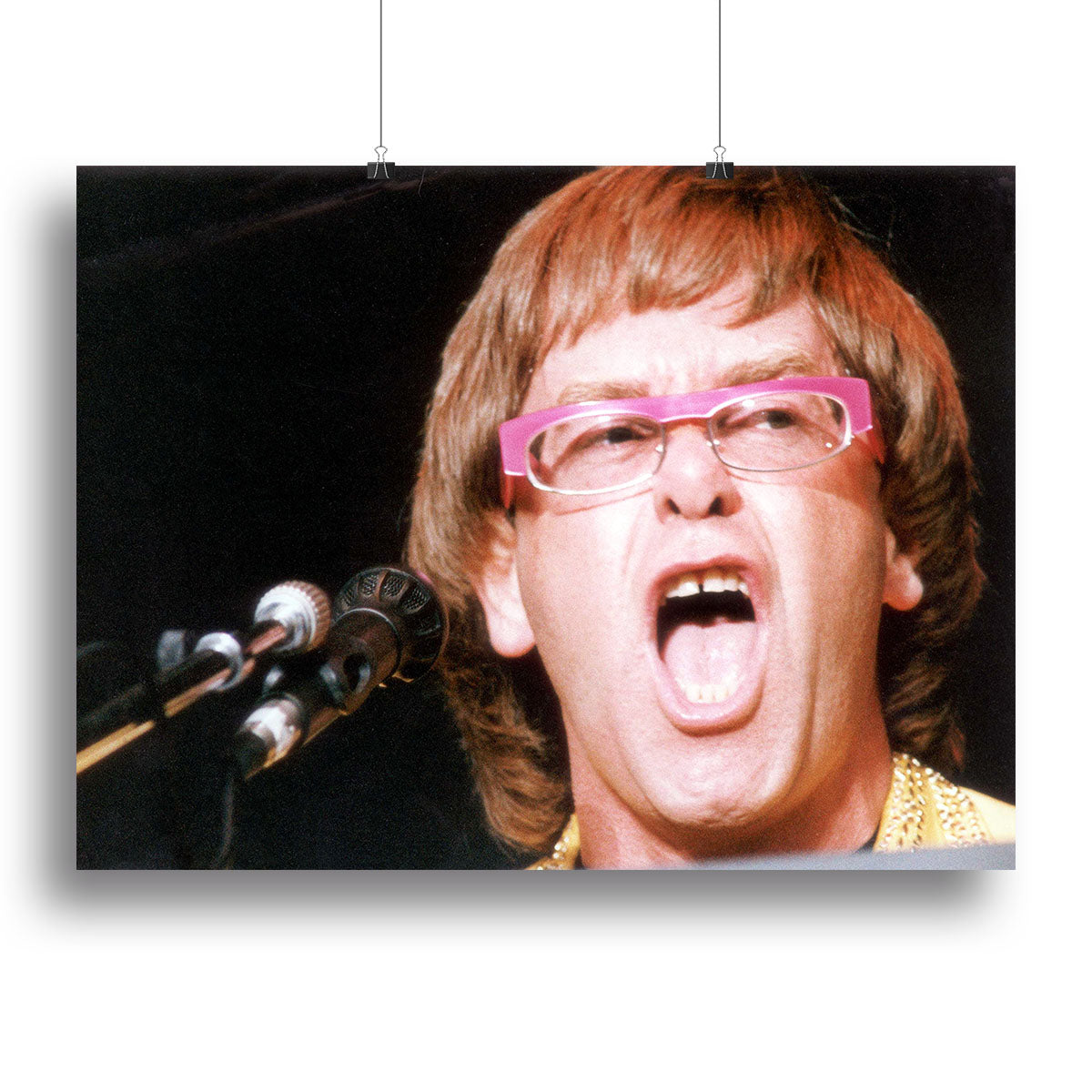 Elton John singing Canvas Print or Poster - Canvas Art Rocks - 2