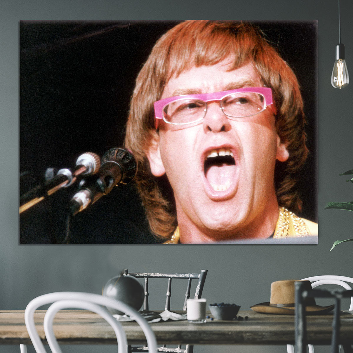 Elton John singing Canvas Print or Poster - Canvas Art Rocks - 3