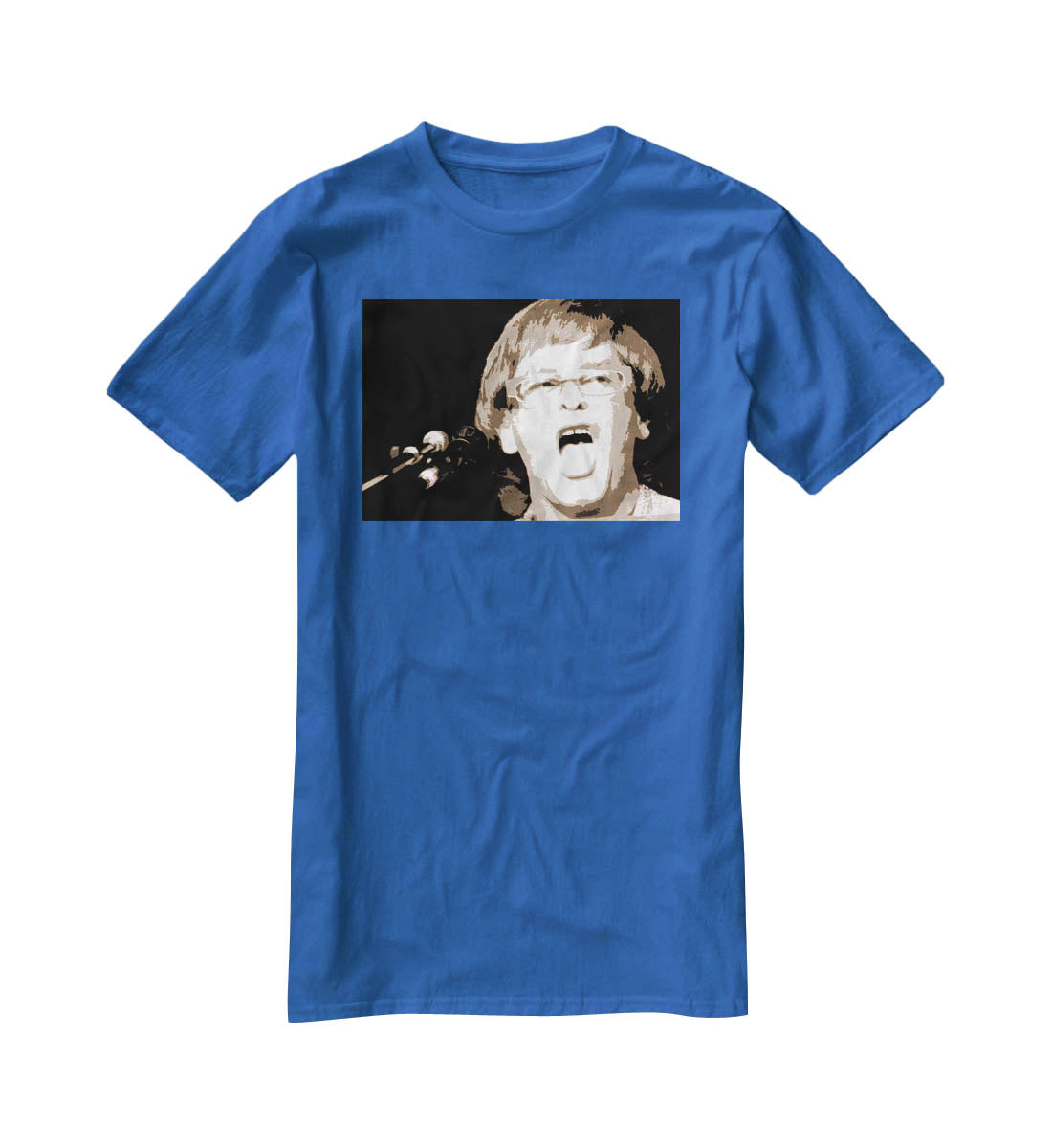 Elton John singing pop art T-Shirt - Canvas Art Rocks - 2