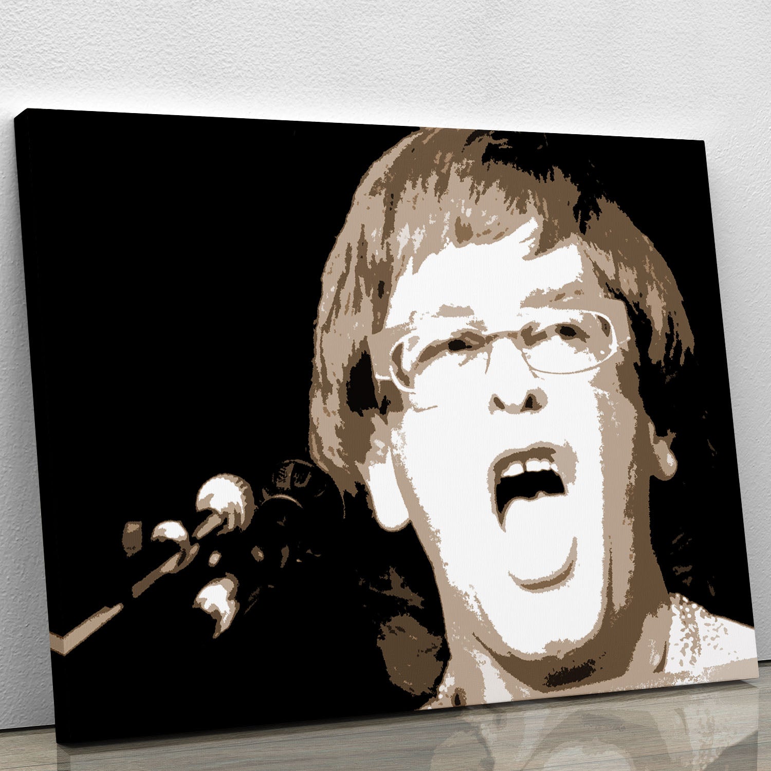 Elton John singing pop art Canvas Print or Poster - Canvas Art Rocks - 1