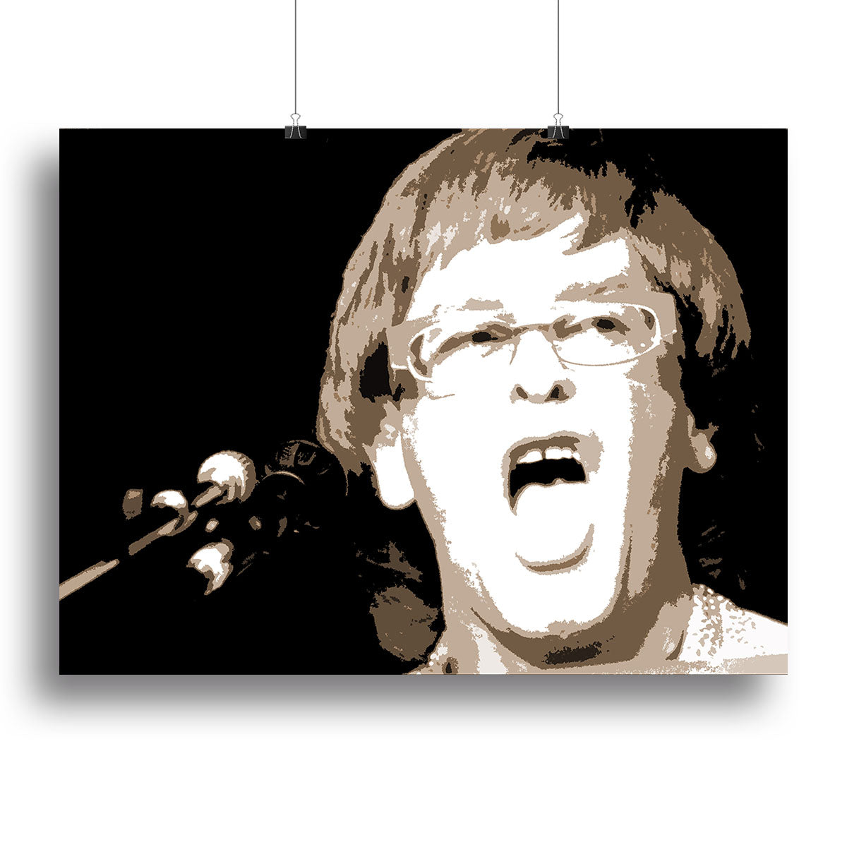 Elton John singing pop art Canvas Print or Poster - Canvas Art Rocks - 2