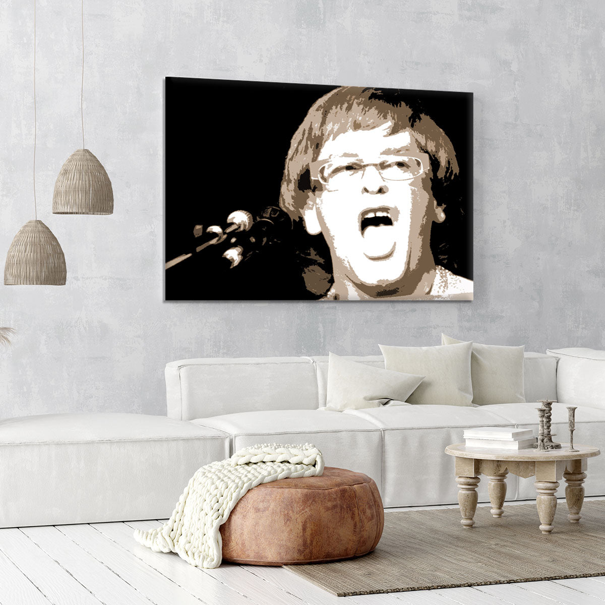 Elton John singing pop art Canvas Print or Poster - Canvas Art Rocks - 6