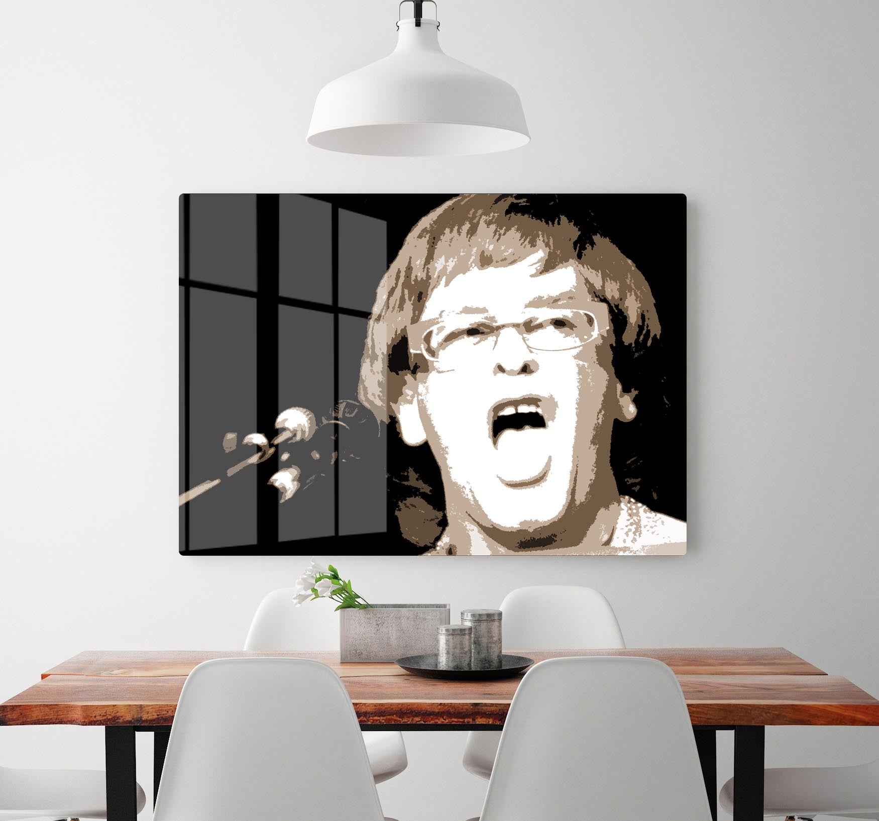 Elton John singing pop art HD Metal Print