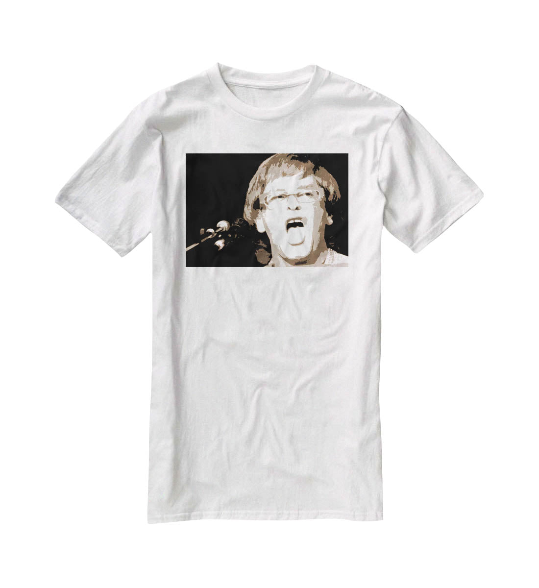 Elton John singing pop art T-Shirt - Canvas Art Rocks - 5