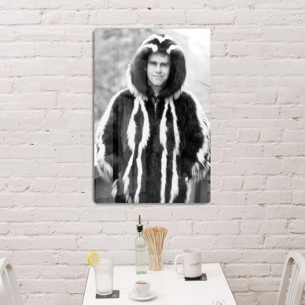Elton in furs HD Metal Print - Canvas Art Rocks - 3