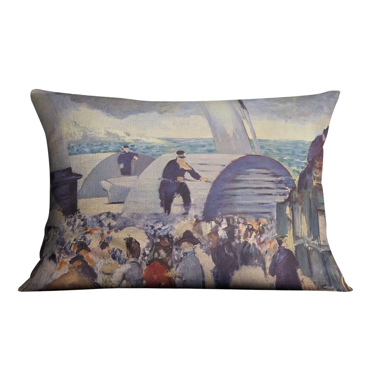 Embarkation of the Folkestone by Manet Cushion