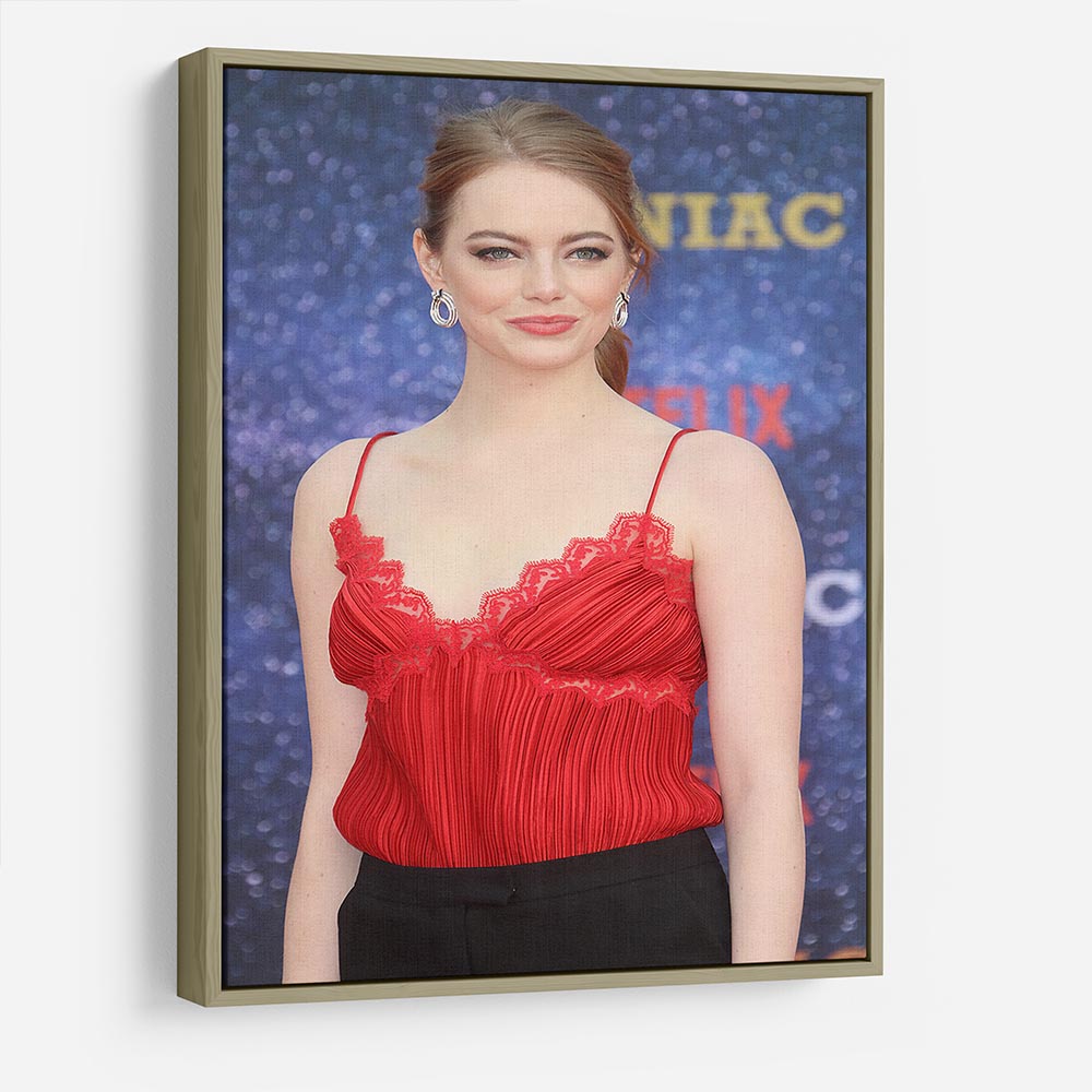Emma Stone in red HD Metal Print