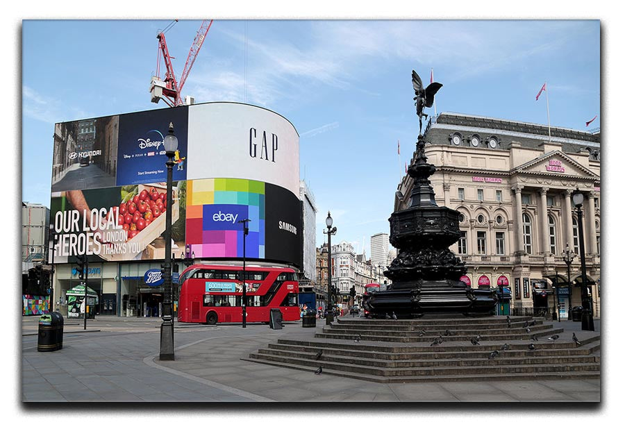 Empty Piccadilly Circus London under Lockdown 2020 Canvas Print or Poster - Canvas Art Rocks - 1