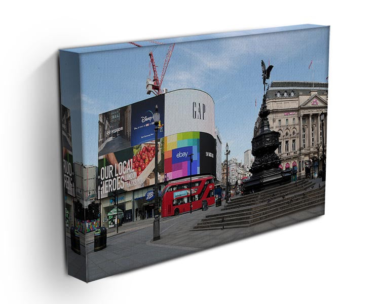 Empty Piccadilly Circus London under Lockdown 2020 Canvas Print or Poster - Canvas Art Rocks - 3