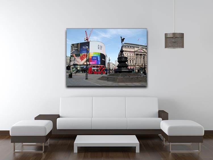 Empty Piccadilly Circus London under Lockdown 2020 Canvas Print or Poster - Canvas Art Rocks - 4