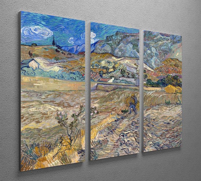 Enclosed Field with Peasant 3 Split Panel Canvas Print - Canvas Art Rocks - 4