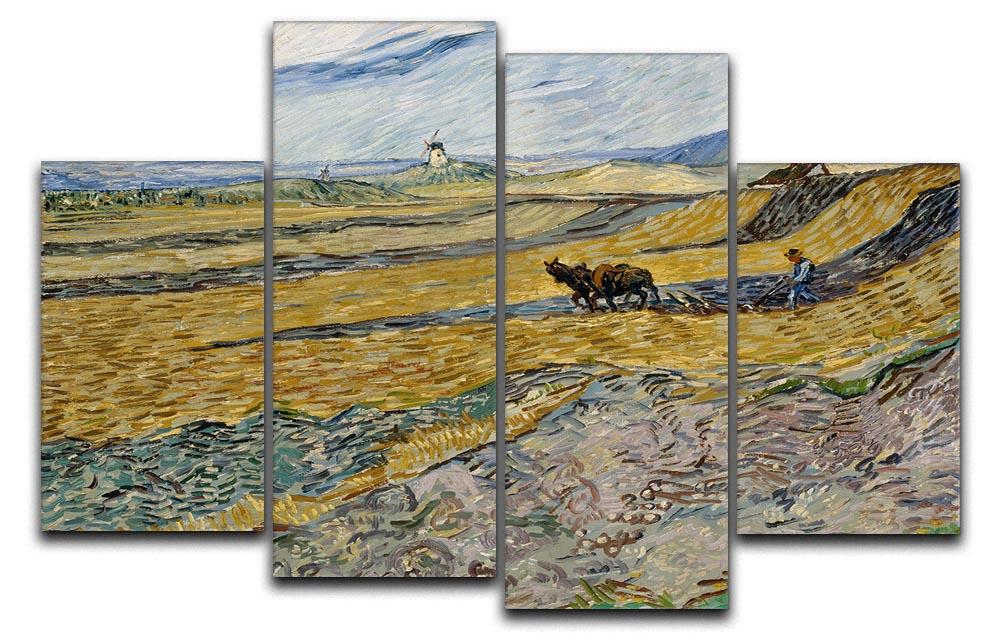 Enclosed Field with Ploughman 4 Split Panel Canvas  - Canvas Art Rocks - 1