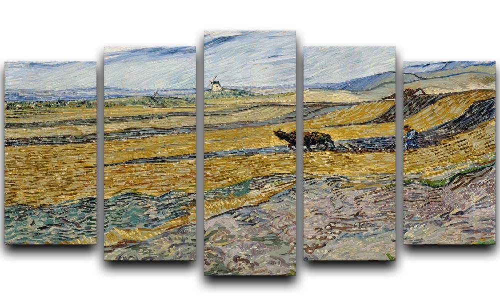 Enclosed Field with Ploughman 5 Split Panel Canvas  - Canvas Art Rocks - 1