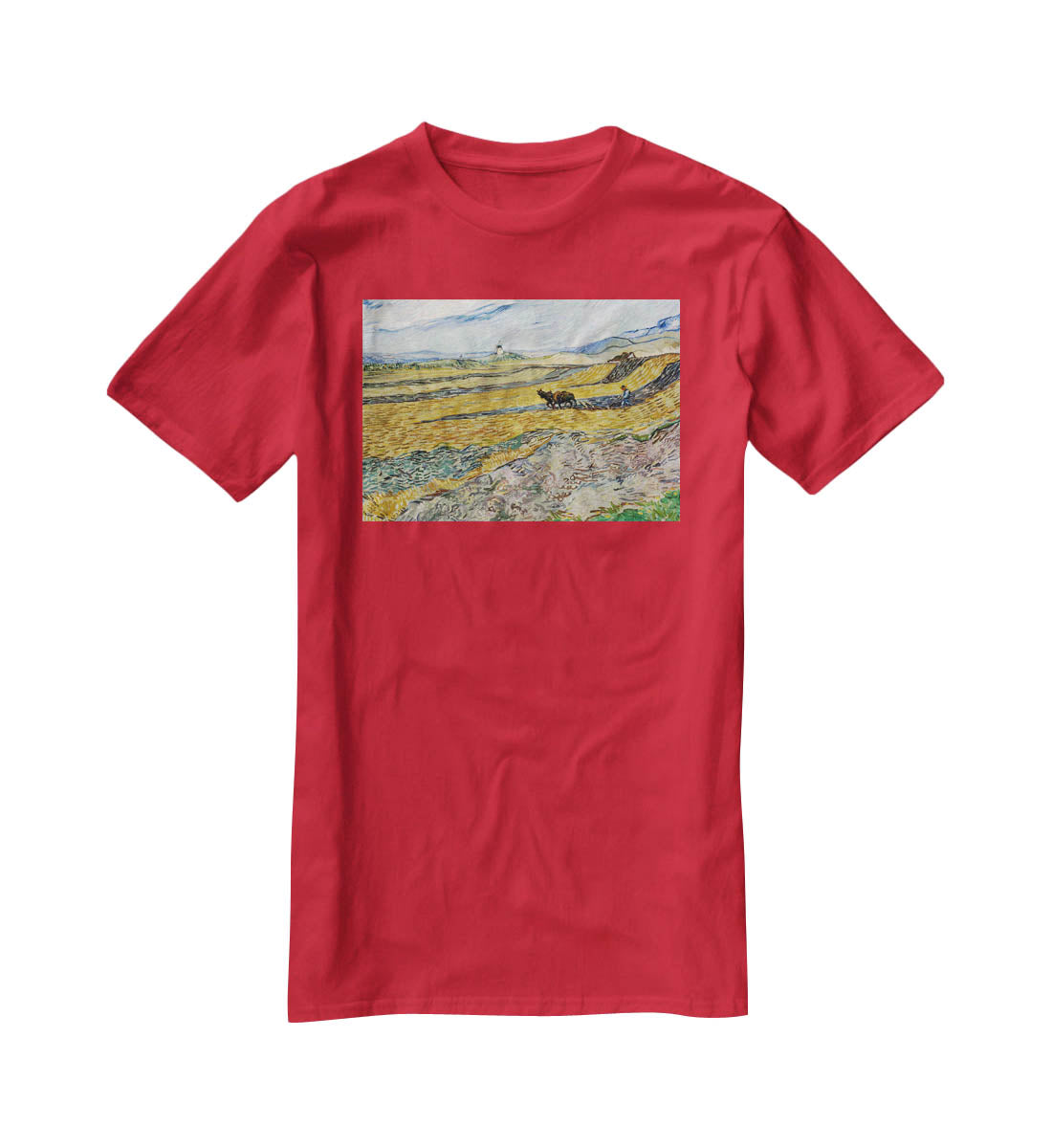 Enclosed Field with Ploughman T-Shirt - Canvas Art Rocks - 4