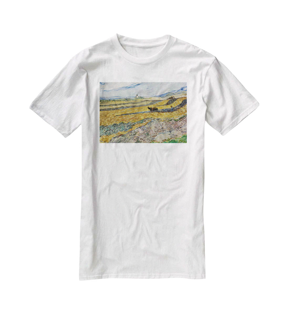Enclosed Field with Ploughman T-Shirt - Canvas Art Rocks - 5