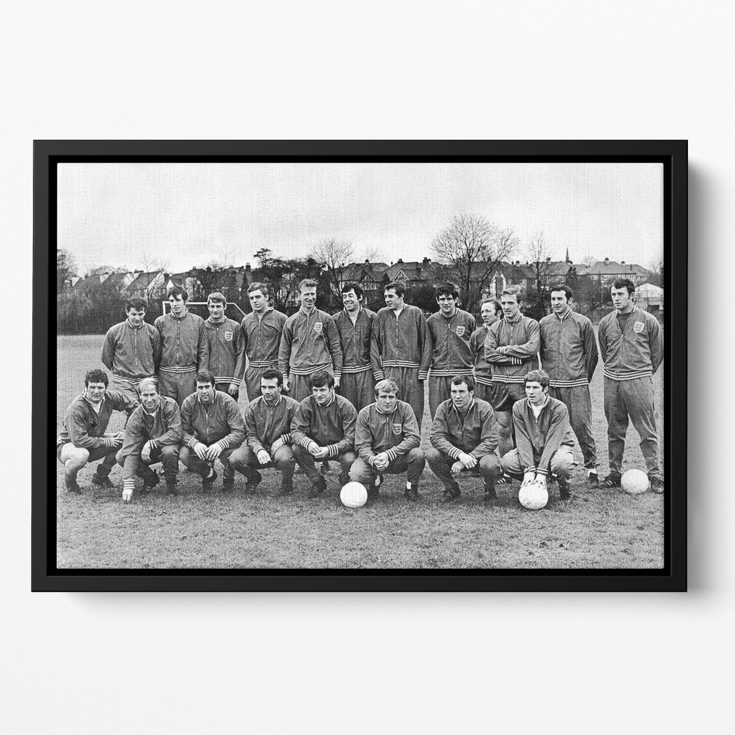 England Football Team 1969 Floating Framed Canvas - Canvas Art Rocks - 2